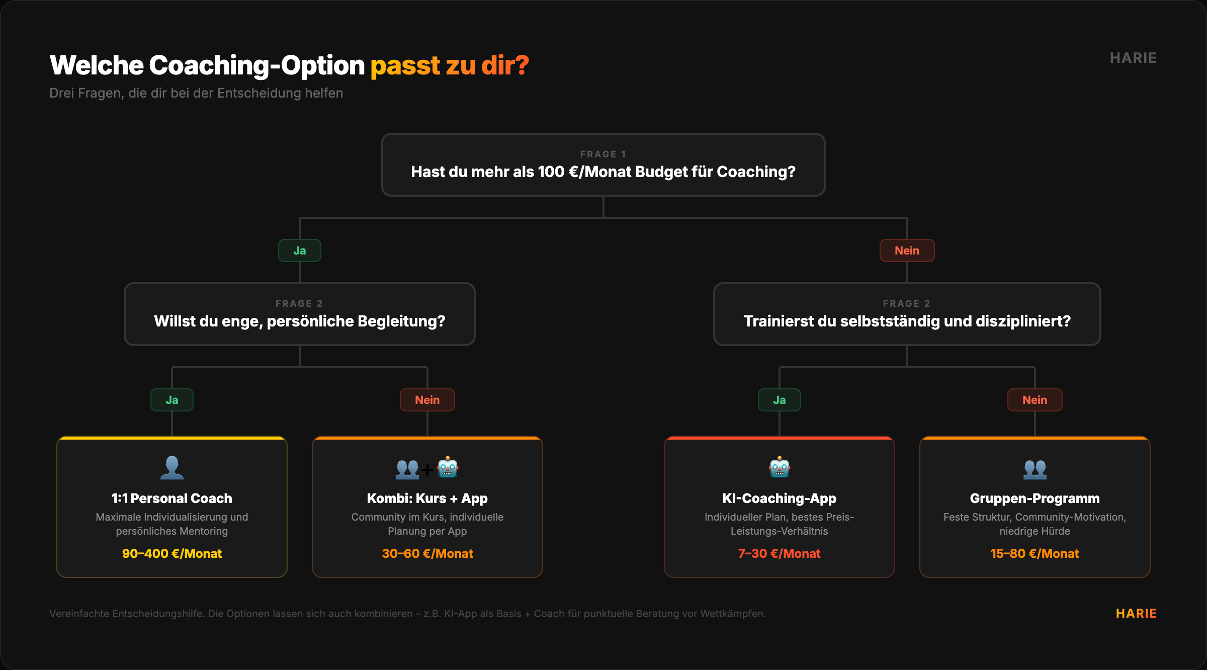 Welche Coaching-Option passt zu dir? Drei Fragen, die dir bei der Entscheidung helfen