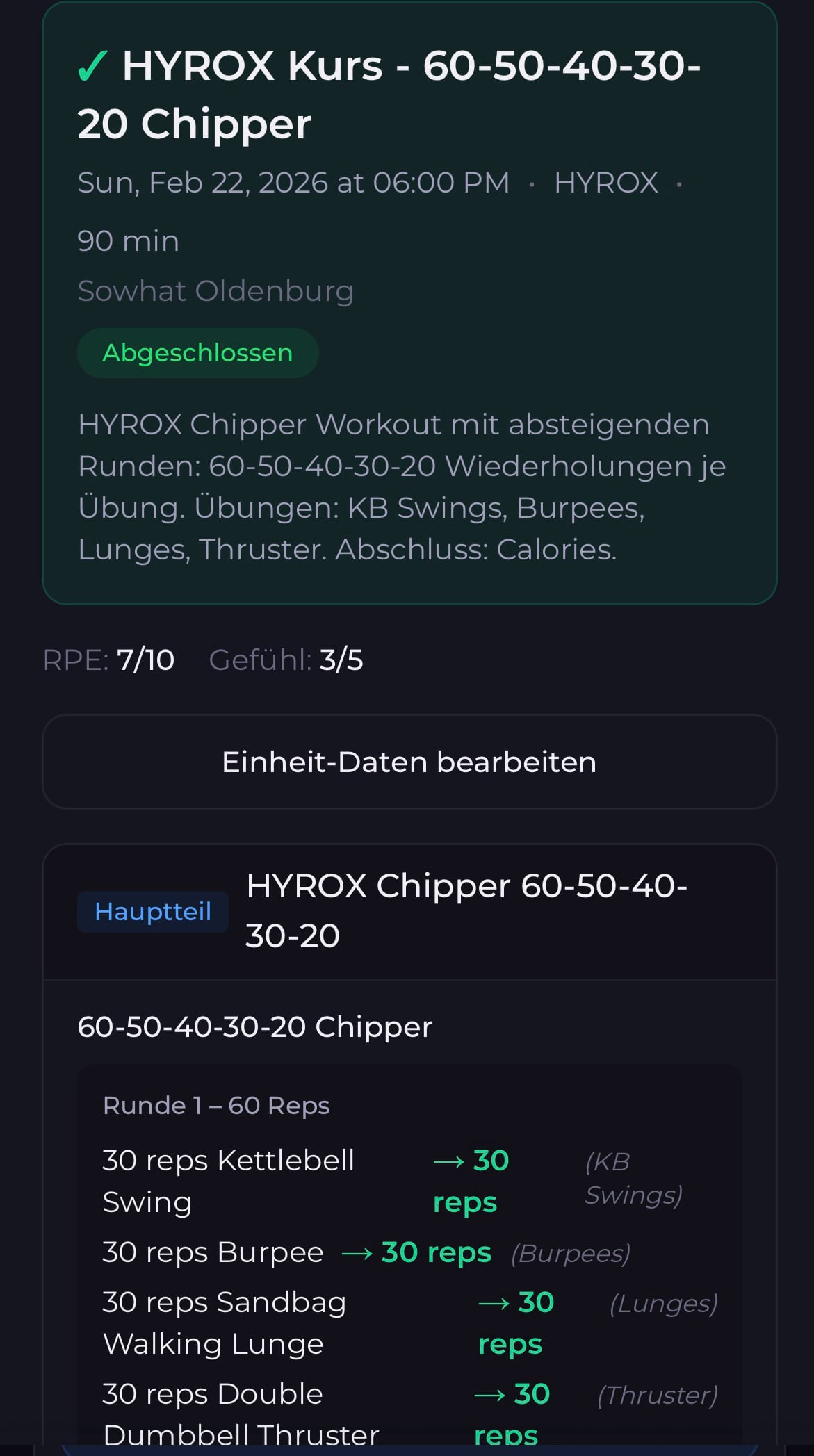 HYROX Workout Capture – Screenshot 2